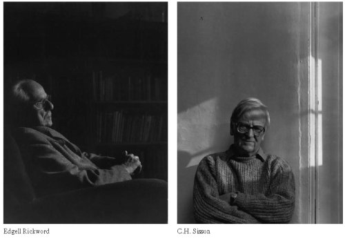 Portraits of Edgell Rickword and C.H. Sisson by Christopher Barker