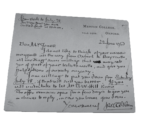 Image of a&nbsp;postcard from J&nbsp;R R&nbsp;Tolkien